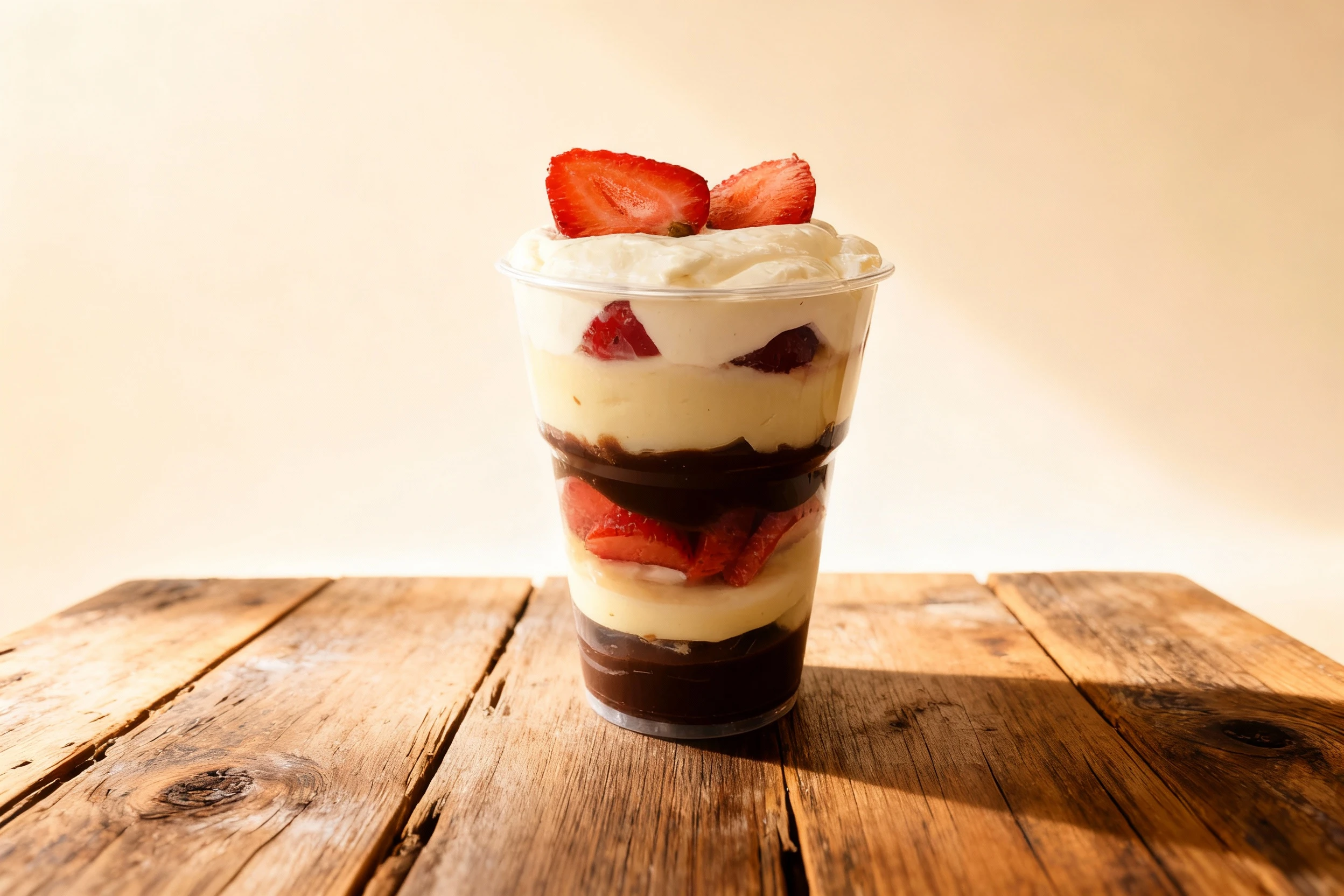 Dessert transformation after MenuPhotoAI enhancement