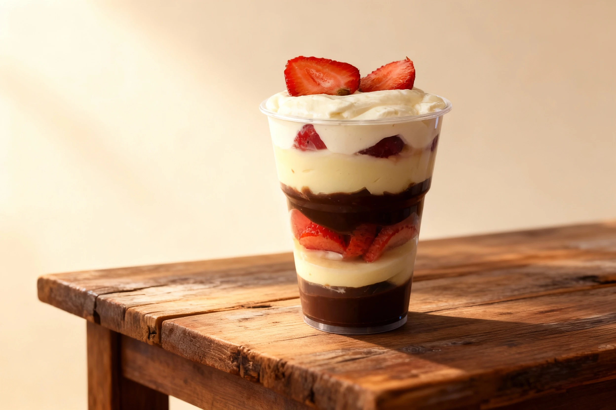 Dessert transformation after MenuPhotoAI enhancement