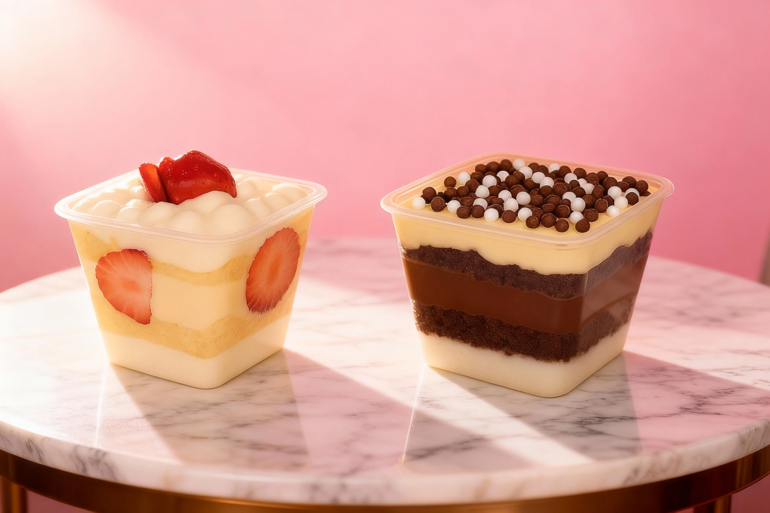 Dessert transformation after MenuPhotoAI enhancement